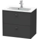 Тумба графит матовый 62 см Duravit Brioso BR411004949