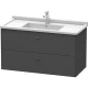 Тумба графит матовый 102 см Duravit Brioso BR414304949
