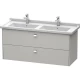Тумба бетонно-серый матовый 122 см Duravit Brioso BR414401007