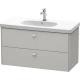 Тумба бетонно-серый матовый 102 см Duravit Brioso BR414700707