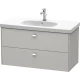 Тумба бетонно-серый матовый 102 см Duravit Brioso BR414701007