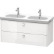 Тумба белый глянец 117 см Duravit Brioso BR414801022