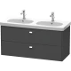Тумба графит матовый 117 см Duravit Brioso BR414801049