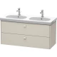 Тумба тауп матовый 117 см Duravit Brioso BR414809191