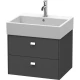 Тумба графит матовый 58,4 см Duravit Brioso BR415301049