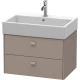 Тумба базальт матовый 68,4 см Duravit Brioso BR415404343