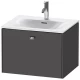 Тумба графит матовый 62 см Duravit Brioso BR421001049