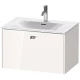 Тумба белый глянец 72 см Duravit Brioso BR421101022