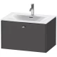 Тумба графит матовый 72 см Duravit Brioso BR421101049