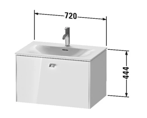 Тумба графит матовый 72 см Duravit Brioso BR421101049