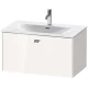 Тумба белый глянец 82 см Duravit Brioso BR421201022