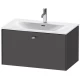 Тумба графит матовый 82 см Duravit Brioso BR421201049