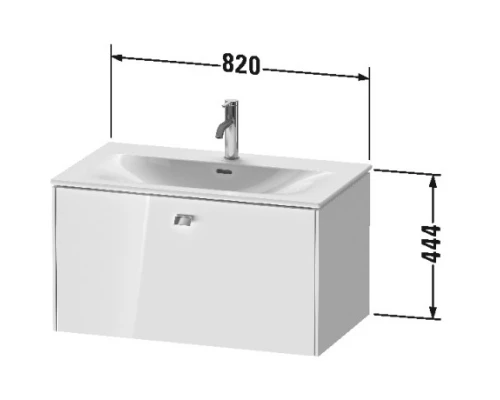 Тумба графит матовый 82 см Duravit Brioso BR421201049