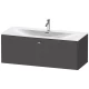 Тумба графит матовый 122 см Duravit Brioso BR421401049