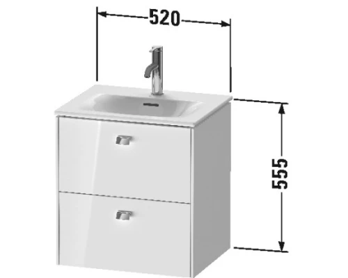 Тумба белый матовый 52 см Duravit Brioso BR430901018