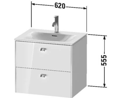 Тумба белый матовый 62 см Duravit Brioso BR431001818