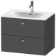 Тумба графит матовый 72 см Duravit Brioso BR431101049