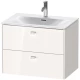 Тумба белый глянец 72 см Duravit Brioso BR431102222