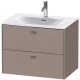 Тумба базальт матовый 72 см Duravit Brioso BR431104343