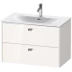 Тумба белый глянец 82 см Duravit Brioso BR431201022
