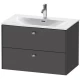 Тумба графит матовый 82 см Duravit Brioso BR431201049