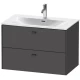 Тумба графит матовый 82 см Duravit Brioso BR431204949