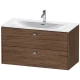 Тумба темный орех 102 см Duravit Brioso BR431301021