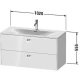 Тумба белый глянец 102 см Duravit Brioso BR431301022
