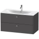 Тумба графит матовый 102 см Duravit Brioso BR431301049