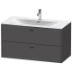Тумба графит матовый 102 см Duravit Brioso BR431304949