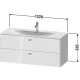 Тумба белый глянец 122 см Duravit Brioso BR431401022