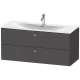 Тумба графит матовый 122 см Duravit Brioso BR431401049