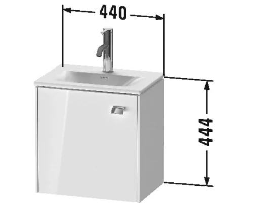 Тумба базальт матовый 44 см Duravit Brioso BR4208L1043