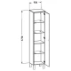 Пенал подвесной белый матовый R Duravit Brioso BR1330R1818
