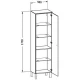 Пенал подвесной графит матовый R Duravit Brioso BR1331R1049