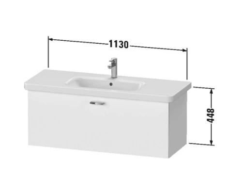 Тумба графит матовый 113 см Duravit XBase XB607804949