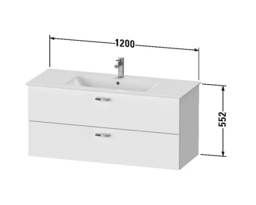 Тумба графит матовый 120 см Duravit XBase XB612304949