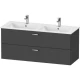 Тумба графит матовый 127,5 см Duravit XBase XB613004949