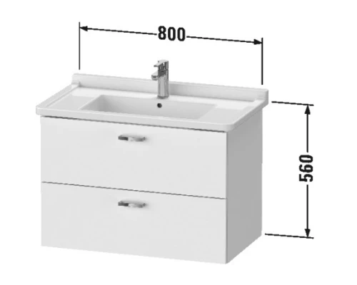 Тумба дуб 80 см Duravit XBase XB618603030