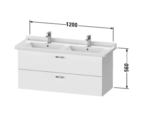 Тумба графит матовый 120 см Duravit XBase XB618804949