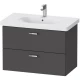 Тумба графит матовый 80 см Duravit XBase XB619004949