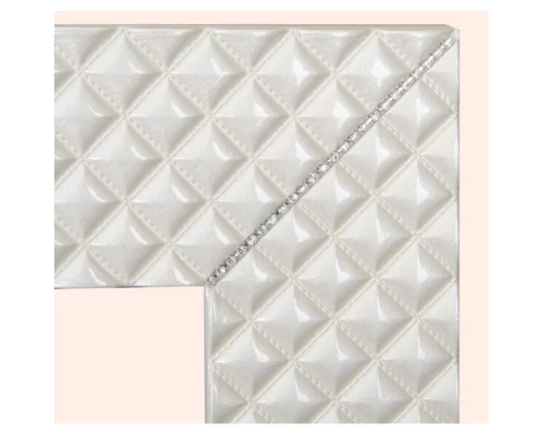 Зеркало 114x70 см жемчужно-белый со стразами Eban Swan FCRSW115BP