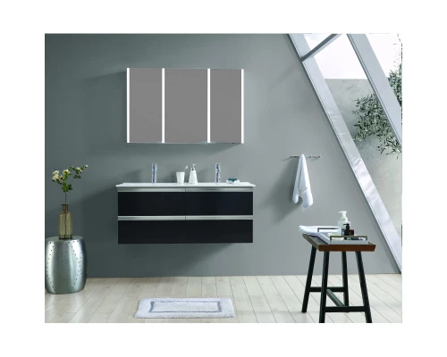 Зеркальный шкаф 100x70 см алюминий Esbano ES-3819