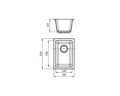 Кухонная мойка Ewigstein топаз 2540