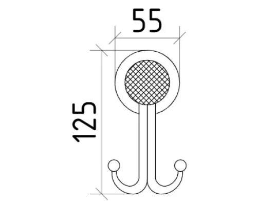 Крючок двойной Boheme Royal Cristal 10926-BR