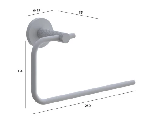 Кольцо для полотенец Boheme Uno 10975-SGM