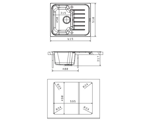 Кухонная мойка Florentina Tais капучино 20.235.A0615.306