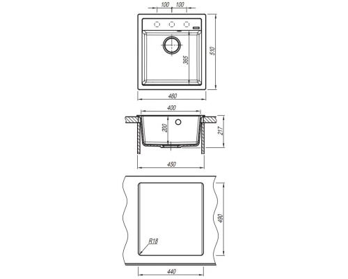 Кухонная мойка Florentina Lipsi мокко 20.280.B0460.303