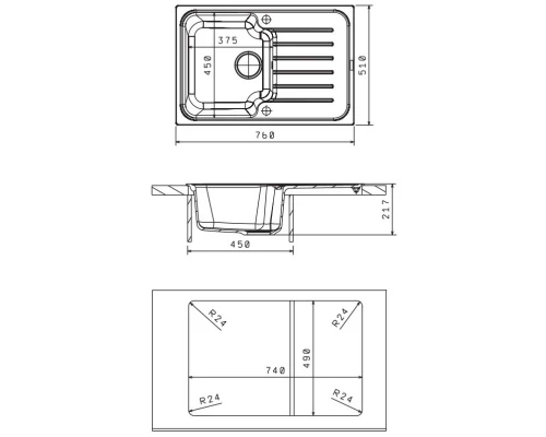 Кухонная мойка Florentina Tais мокко 20.260.B0760.303