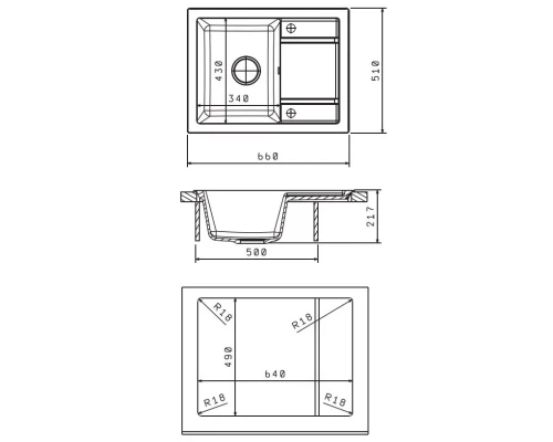 Кухонная мойка Florentina Lipsi капучино 20.155.C0660.306